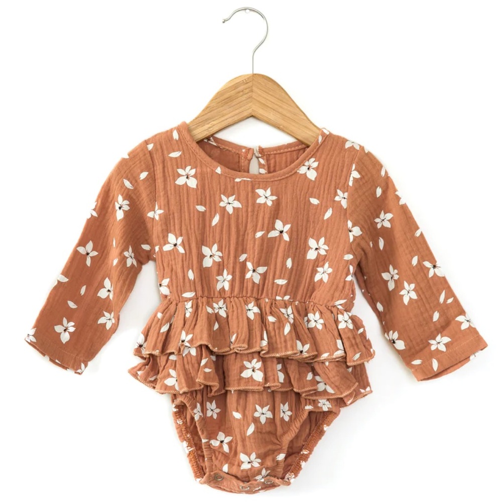Reverie threads outfit (0-3 months) Embry Romper in Earthy